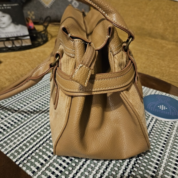 🛍 EUC TOMMY HILFIGER Mustard Corduroy & Leather Satchel - Picture 4 of 4